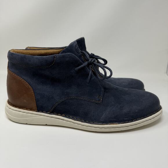 Born Theo Men’s Chukka Boots Size 10.5 Navy Blue Leather Casual Comfort Lace Up main image 4
